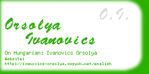 orsolya ivanovics business card